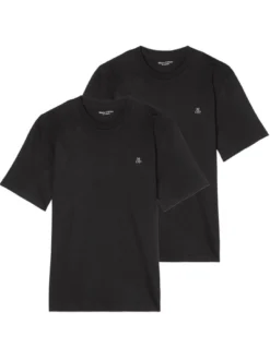 Marc O'Polo Herren T-Shirts im 2er-Pack in schwarz