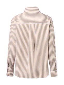 Marie Lund Collection Damen Hemdbluse in melange weiß