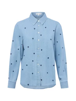 Marie Lund Collection Damen Jeansbluse in hellblau