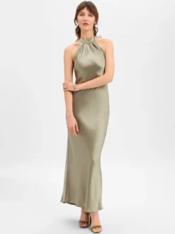 Marie Lund Damen Abendkleid in schilf - Ärmel: ohne Arm