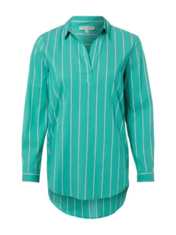 Marie Lund Damen Bluse in grün rosa - Ärmel: langarm
