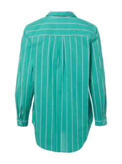 Marie Lund Damen Bluse in grün rosa - Ärmel: langarm