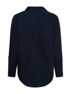 Marie Lund Damen Blusenshirt in marine - Ärmel: langarm