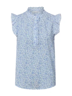 Marie Lund Damen Blusenshirt in weiß blau