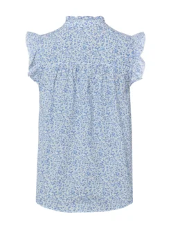 Marie Lund Damen Blusenshirt in weiß blau