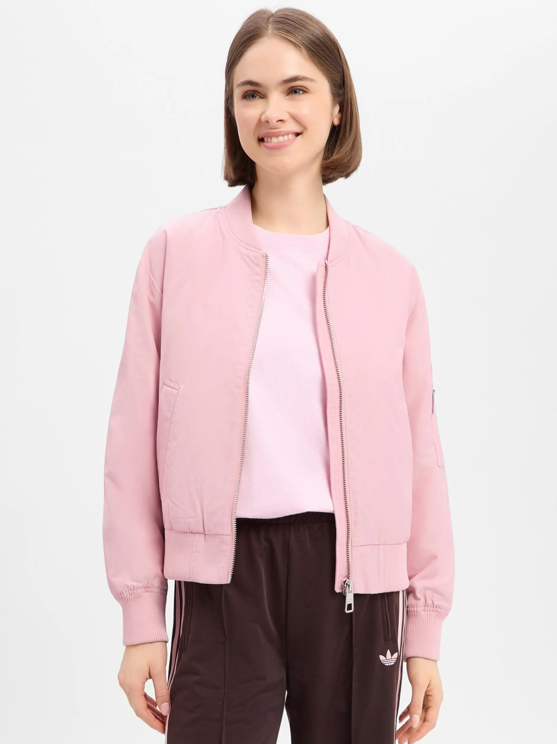 Marie Lund Damen Bomberjacke in rosa