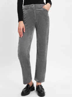 Marie Lund Damen Cordhose in anthrazit - Länge: lang