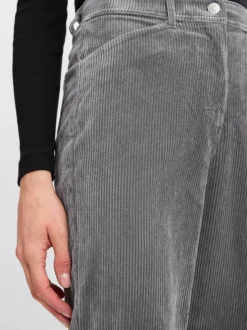 Marie Lund Damen Cordhose in anthrazit - Länge: lang