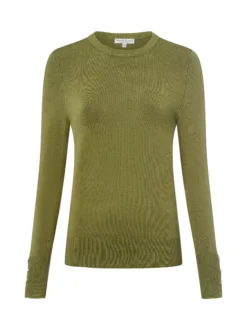 Marie Lund Damen Feinstrickpullover in erbse
