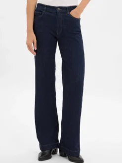 Marie Lund Damen Jeans in dark stone - Länge: lang