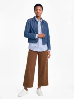 Marie Lund Damen Jeansjacke in medium stone