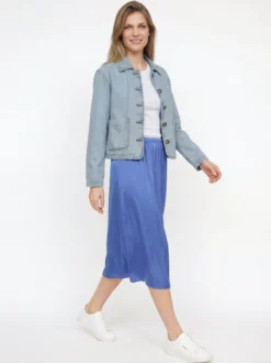 Marie Lund Damen Jeansjacke in light stone