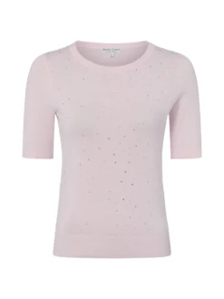 Marie Lund Damen Kurzarm-Pullover in rosa