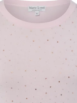 Marie Lund Damen Kurzarm-Pullover in rosa