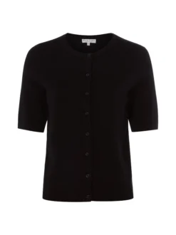 Marie Lund Damen Kurzarm-Strickjacke in schwarz
