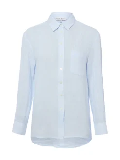 Marie Lund Damen Leinenbluse in hellblau