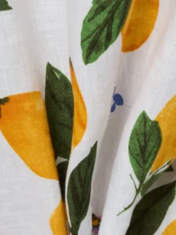 Marie Lund Damen Leinenbluse - Ida in weiß mehrfarbig