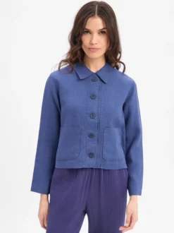 Marie Lund Damen Leinenjacke in blau