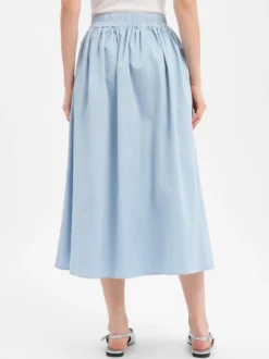Marie Lund Damen Midirock in hellblau - Länge: midi