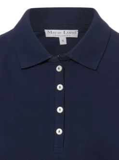 Marie Lund Damen Poloshirt in marine - Ärmel: kurzarm
