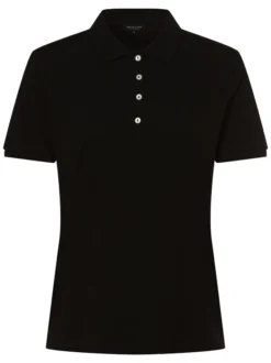 Marie Lund Damen Poloshirt in schwarz - Ärmel: kurzarm