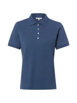 Marie Lund Damen Poloshirt in indigo - Ärmel: kurzarm