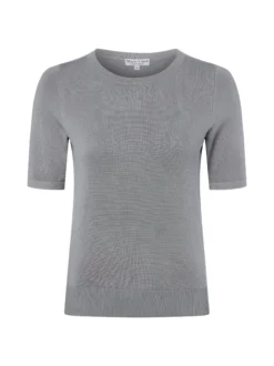 Marie Lund Damen Pullover in hellgrau - Ärmel: kurzarm