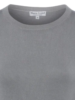 Marie Lund Damen Pullover in hellgrau - Ärmel: kurzarm