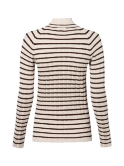 Marie Lund Damen Pullover in kitt braun - Ärmel: langarm