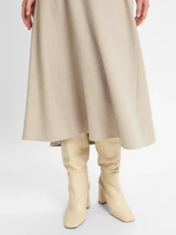 Marie Lund Damen Rock in beige - Länge: lang