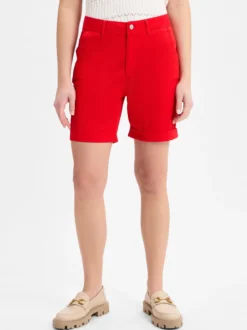 Marie Lund Damen Shorts in rot - Länge: kurz