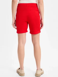 Marie Lund Damen Shorts in rot - Länge: kurz