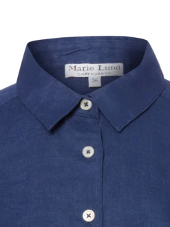 Marie Lund Damen Sommerbluse aus Leinen - Liane in marine