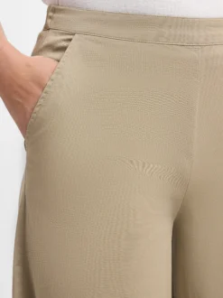 Marie Lund Damen Stoffhose in beige - Länge: lang