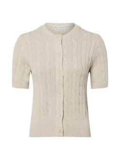 Marie Lund Damen Strickjacke in beige - Ärmel: kurzarm