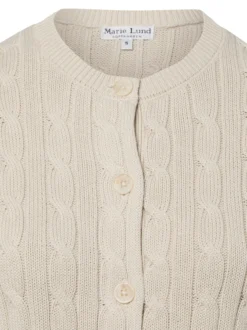 Marie Lund Damen Strickjacke in beige - Ärmel: kurzarm