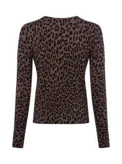 Marie Lund Damen Strickjacke in schlamm schwarz