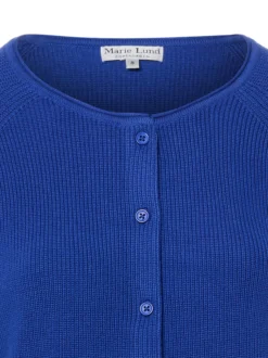 Marie Lund Damen Strickjacke in indigo - Ärmel: langarm