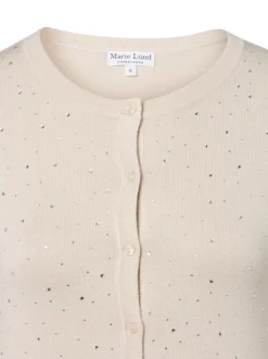 Marie Lund Damen Strickjacke in kitt - Ärmel: langarm