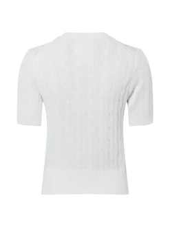 Marie Lund Damen Strickjacke in weiß - Ärmel: kurzarm
