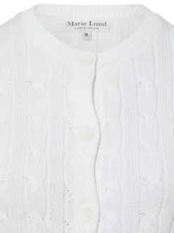 Marie Lund Damen Strickjacke in weiß - Ärmel: kurzarm