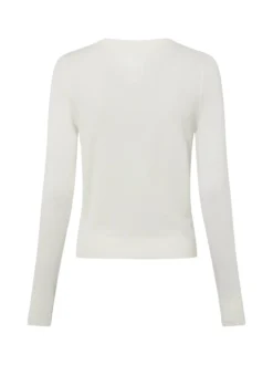 Marie Lund Damen Strickjacke in weiß - Ärmel: langarm