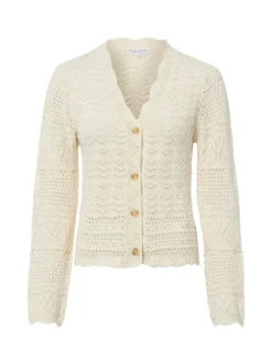 Marie Lund Damen Strickjacke in ecru