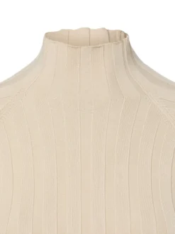 Marie Lund Damen Strick-Langarmshirt in beige