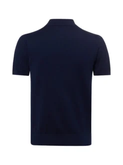 Marie Lund Damen Strick-Poloshirt in indigo