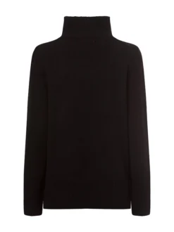 Marie Lund Damen Strickpullover aus Merinowolle in schwarz