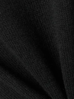 Marie Lund Damen Strickpullover aus Merinowolle in schwarz