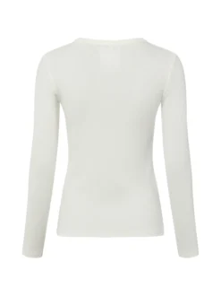 Marie Lund Damen Strickshirt in ecru - Ärmel: langarm