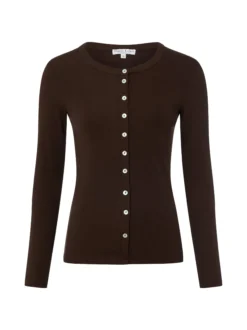Marie Lund Damen Strickshirt in schoko - Ärmel: langarm