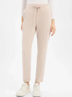 Marie Lund Damen Sweathose in beige - Länge: lang